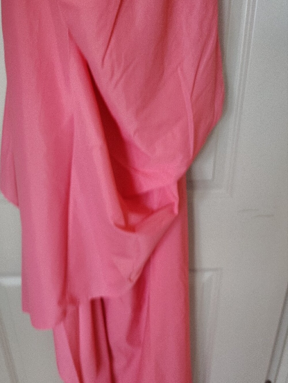 STAUD Coral-Pink Cowl Neck Satin Dress ABSOLUTELY BEAUTIFUL - Picture 6 of 14
